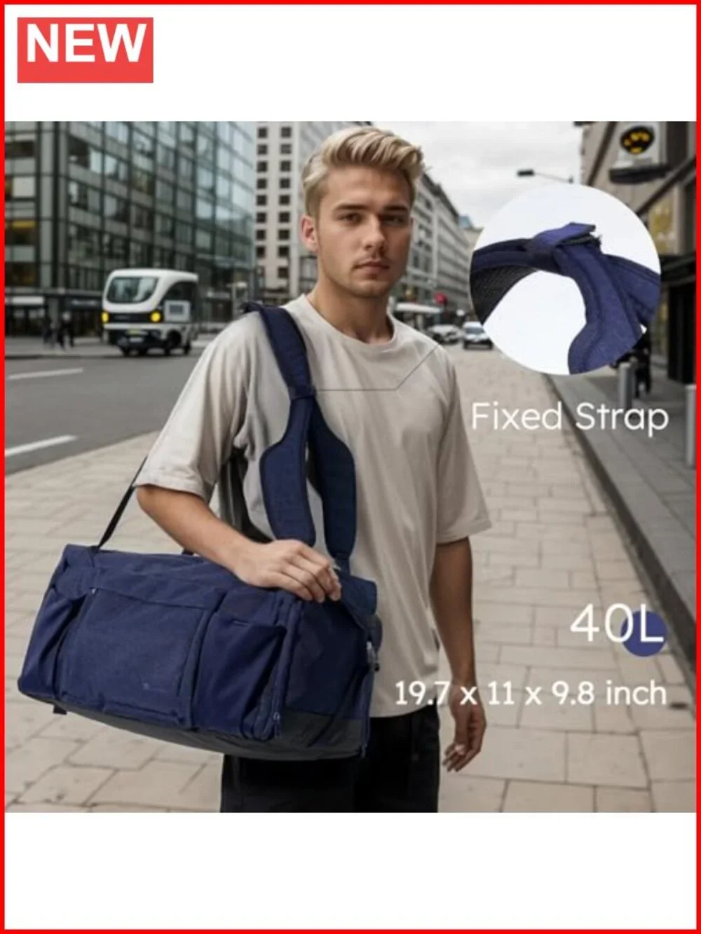 Convertible Gym Duffel Backpack with Shoe Compartment & Wet Pocket